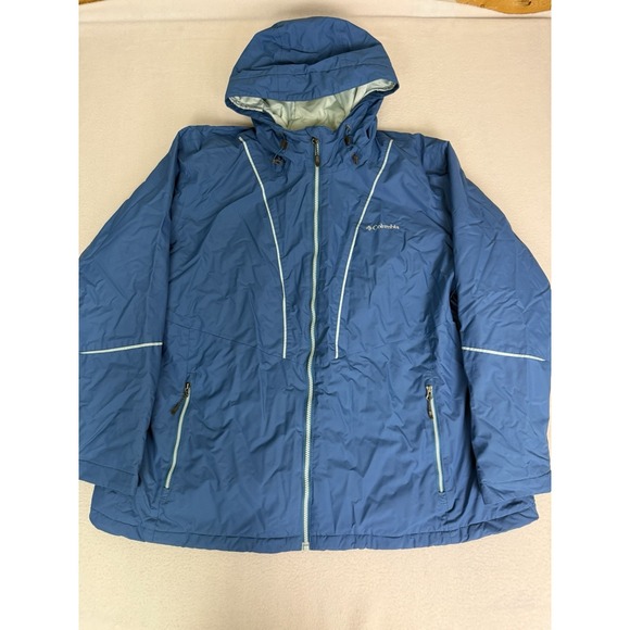 Columbia Jackets & Blazers - Columbia Thermal Coil Hooded Jacket Women's 3X Blue Winter Coat Insulated